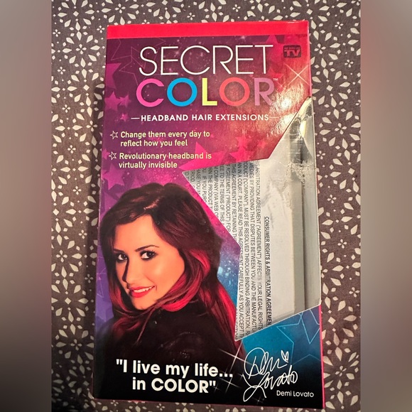 Secret Color Headband Hair Extensions Red NEW - Picture 4 of 5